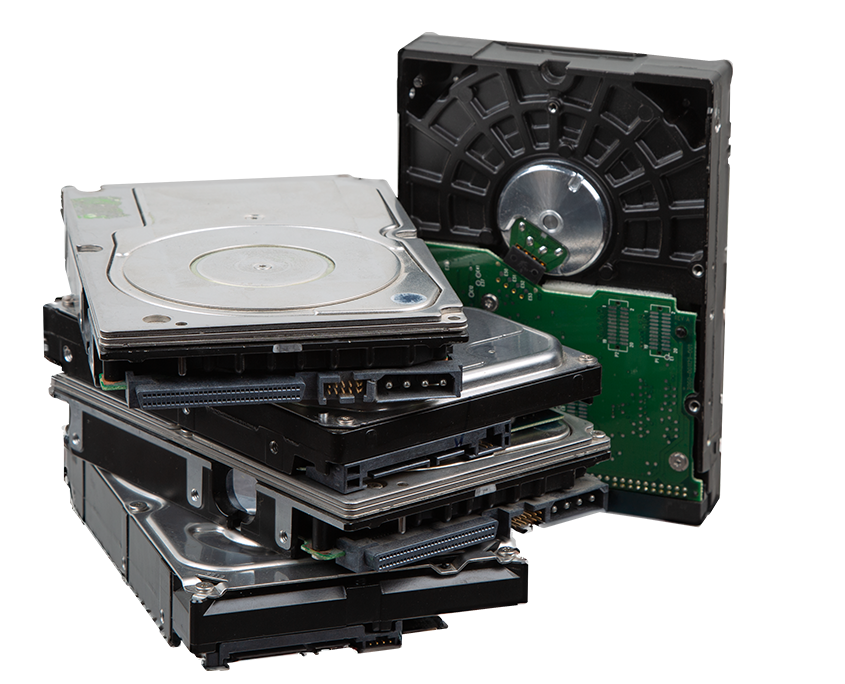 Hard Drives Piled Up