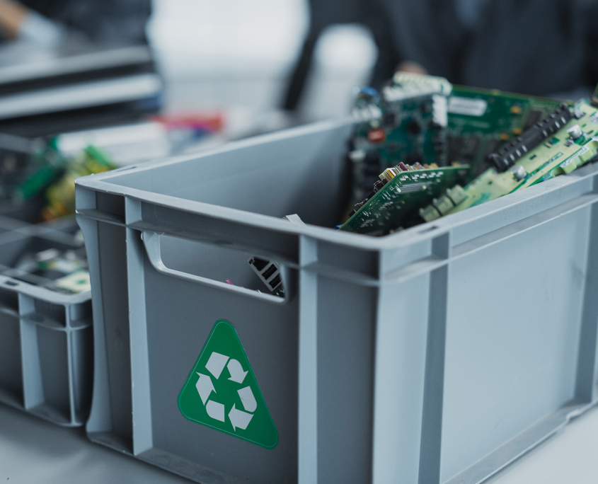Circuit Boards In Bin